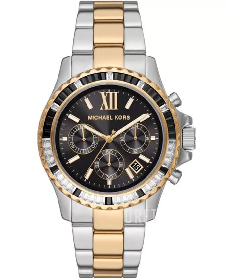 michael kors everest baguette crystal bezel watch|Michael Kors Everest Chronograph Gold.